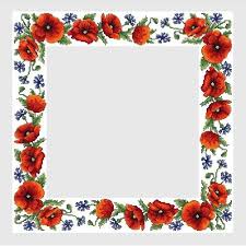 This is usually what i do on smaller designs that. Printed Cross Stitch Pattern Tablecloth With Wild Flowers Coricamo