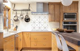 orange makes this kitchen design pop