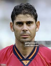 Fernando Hierro of Spain lines up prior to the Euro 2000 Qualifier... News  Photo