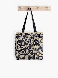 size chart of sea monsters tote bag