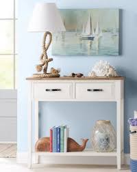 Styling A Console Table With Coastal Decor Like A Pro Shop The Look Coastal Decor Coastal Cottage Decorating Coastal Decorating Living Room