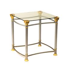 Solid brass base with center finial detail. Glass Brass Coffee Table Big Furniture Business Specialist