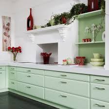 After moving to my latest house i fell in love with a creame colour for my kitchen cabinets, then my husband fell in love with s.c. Mint Via Modern Decors Green And Red Not Too Much Like Christmas I Really Like This Mint Green Kitchen Green Kitchen Cabinets Green Kitchen Accessories