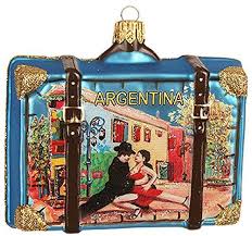 Argentina South America Travel Suitcase Polish Glass Christmas Ornament Dancers Christmas Ornaments Top Brands Artists Designer Names South America Travel Argentina South America America Travel