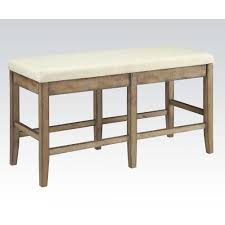 Available in off white twill or special order in your our mattress cover made to fit day bed mattress brings charm and comfort to your daybed with its neutral canvas weight linen. Modern Dining Bench With Upholstered Seat Cushion White Rubberwood Table Benches Kitchen Dining Room Furniture Femsa Com