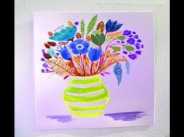 How To Draw A Flower Vase With Flower For Kids Easy Step By Step Tut Easy Kids Drawings Draw