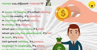 Synonyms for amount in free thesaurus. Money Synonym 30 Common Forms Of Money In English Eslbuzz Learning English