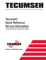 Tecumseh Quick Reference Service Information Manualzz Com