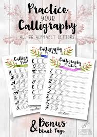 Free worksheets are still very useful because at the end. Printable Calligraphy Practice Worksheets Journal Freaks