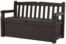 Check spelling or type a new query. Amazon Com Keter Eden 70 Gallon Storage Bench Deck Box For Patio Furniture Front Porch Decor And Outdoor Seating Perfect To Store Garden Tools And Pool Toys Brown Brown