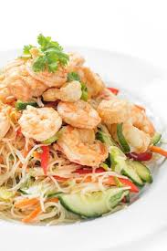 Thai Shrimp Rice Noodle Salad Recipe Yummly Recipe Rice Noodle Salad Thai Shrimp Salad Shrimp And Rice