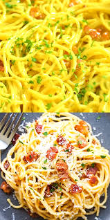 Rich Creamy And Delicious Spaghetti Carbonara With Every Strand Coated In Cheese And Eggs So Delicious And Easy Easyweeknigh Video Recept Matratt Mat Och Dryck