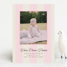 Vintage stripes Birth Announcements by Teju Reval