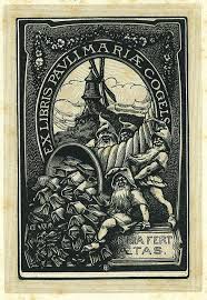 Ex Libris Pauli Mariae Cogels Ex Libris Book Plates Woodcut