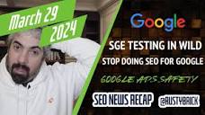 Google SGE In Wild, Stop Doing SEO For Google, Maps & Shopping ...
