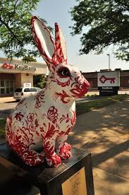 Garden Party By Laurie Musser Sponsored By Key Bank Photo By Tony Barchock In Honor Of The Chinese Year Of Rabbit Art Rabbit Sculpture Year Of The Rabbit