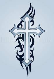 How To Draw A Cross Tattoo, Step By Step, Drawing Guide, By Dawn - Dragoart