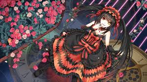 Fate/grand order, fate series, pantyhose, thighs, bare shoulders. Female Anime In Red And Black Dress Hd Wallpaper Wallpaper Flare