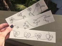 Bts Love Yourself Her Tear Answer Themed Set Temporary Etsy In 2020 Bts Tattoos Pattern Tattoo Love Yourself Tattoo