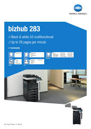 Download the latest version of the konica minolta bizhub 283 driver for your computer's operating system. Bizhub 283 Datasheet By Konica Minolta Business Solutions Europe Gmbh Issuu