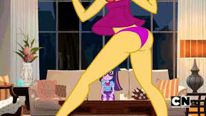 2404389 - suggestive, edit, editor:ayyuri, sci-twi, sunset shimmer,  twilight sparkle, equestria girls, animated, ass, blushing, booty booty  booty booty rockin' everywhere, booty jeans, bouncing, bunset shimmer, butt,  butt shake, cartoon network, cartoon