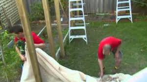 Make soccer goals for the backyard, using pvc pipe or stakes as the framework and shade cloth as the netting 3. How To Install Shade Cloth Diy At Bunnings Youtube