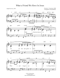 What A Friend We Have In Jesus Hymn Piano Solo Download Pdf File Hymn Sheet Music Piano Music Learn Piano