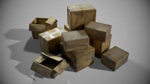 Pbr Old Cardboard Boxes Set 3d Model In 2020 Cardboard Box Cardboard Low Poly 3d Models
