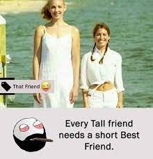 There are 276 tall short friends for sale on etsy, and they cost $18.33 on average. Dopl3r Com Memes That Friend Every Tall Friend Needs A Short Best Friend