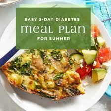Easy 3 Day Diabetes Meal Plan To Keep You Cool This Summer Diabetic Meal Plan Meal Planning Meals