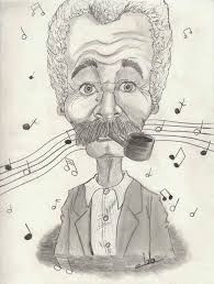 Caricature Georges Brassens Caricature Male Sketch Drawings