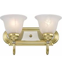 Brass picture wall light with four candle bulbs and rectangular backplate.the shade is made in house from a 2 inch brass tube. Livex Lighting 1002 25 Belmont 2 Light 14 Inch Polished Brass Polished Chrome Bath Vanity Wall Light