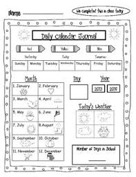Daily Calendar Sheet Daily Calendar Kindergarten Calendar Calendar Worksheets