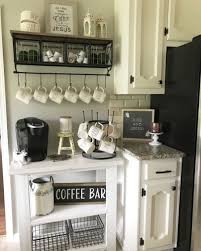 Top 15 Elegant Home Coffee Bar Design And Decor Ideas You Must Have In Your House Coffee Bar Home Home Coffee Stations Farmhouse Kitchen Decor