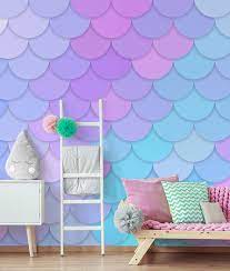 Lilac turquoise curtain 96 inch for bedroom girls room decor 2 panel ombre cute sheer drape lovely mermaid backdrop curtains for rudy really liked mermaids so i decided to do a mermaid themed bedroom for her. Mermaid Bedroom Ideas For All Ages Adults Inc Wallsauce Ae