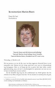 In Memoriam Marion Boers John Benjamins