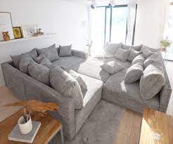 Sofa Clovis Erweiterbares Modulsofa Eckcouch Wohnlandschaft Sofa Xl Mit Hocker Armlehne Grau Amazon De Kuche Haus Haus Deko Modul Sofa Wohnzimmer Sofa