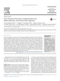 Pdf Teen Pregnancy Prevention Implementation Of A Multicomponent Community Wide Approach