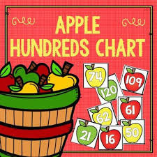 Apple Hundreds Chart Number Cards