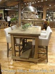 Country Willow Furniture Tall Dining Room Table Diy Dining Table Tall Kitchen Table