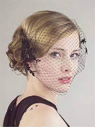 Elegant Bird Cage Veil Etsy Black Birdcage Veils Metallic Hair Wedding Veil Vintage