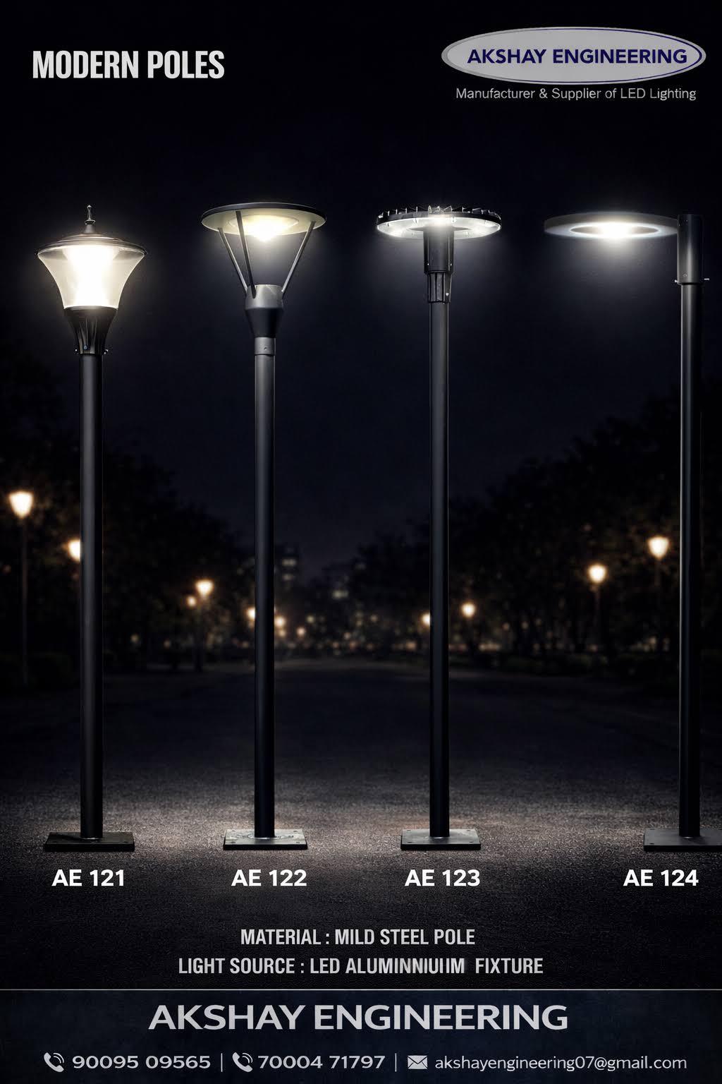 LED Pole Light | Modern Decorative Outdoor LED Pole Light product image