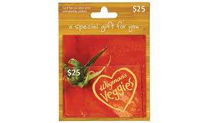 The only place to get them is at the store or have them mailed from an online purchase. 25 Wegmans Gift Card