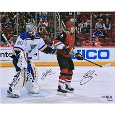 Binnington allowed only one goal on a total of 25 shots and finished the night with a.960 save percentage. Jordan Binnington Clayton Keller Fanatics Authentic Autographed 16 X 20 Photograph