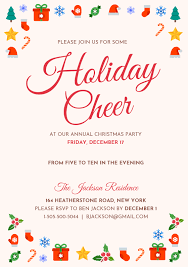 It is a good reference for you to design what you want in a few clicks. Light Christmas Party Invitation Template