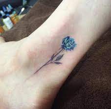 70 Creative And Beautiful Flower Tattoo Designs For Women Rose Tattoos For Women Blue Rose Tattoo Small Rose Tattoo