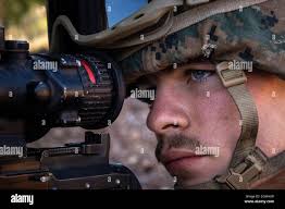 A machine gunner with the 1st battalion hi-res stock photography and images 