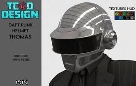 Most prominent in the third release of the game, as the backbox translite features clu's faceless black helmet front and center. Second Life Marketplace Daft Punk Helmet Thomas Textures Hud