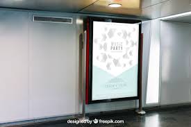 See more ideas about billboard mockup, mockup. Free Psd Mupi Mockup In Subway Station