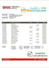 Add a new line for each transaction written on the original bank statement. Korea Bnk Bank Statement Template Word And Pdf Format Doc And Pdf Statement Template Bank Statement Statement